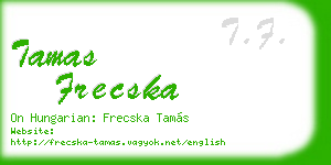 tamas frecska business card